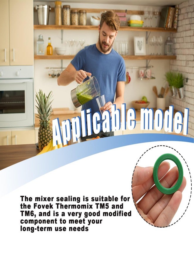 lvifloae 5Pcs Blender Sealing Gasket O-Ring Replacement Parts,Blender Gasket Sealing Ring for Vorwerk Thermomix TM5 TM6 Blender Accessory Countertop Blender Replacement Pitcher - Image 2